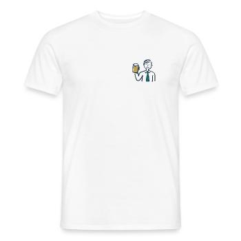 Beer trinking Guy - Männer T-Shirt - Weiß - Vorne - AI Model Male 178 dark (178cm)