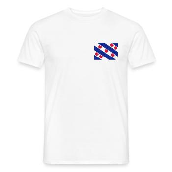 Flagge von Friesland - Männer T-Shirt - Weiß - Vorne - AI Model Male 178 dark (178cm)