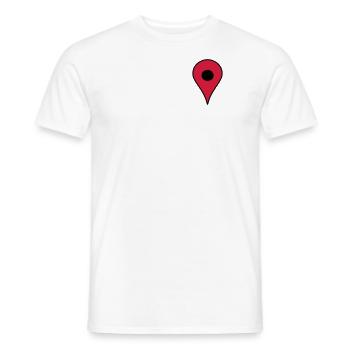 Map pin - T-shirt homme - blanc - Devant - AI Model Male 178 dark (178cm)