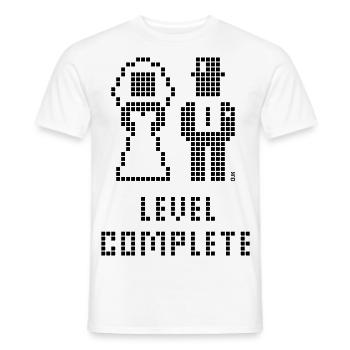 Level Complete (Wedding / Stag Party / Pixel / B) - Men's T-Shirt - white - Front - AI Model Male 178 dark (178cm)
