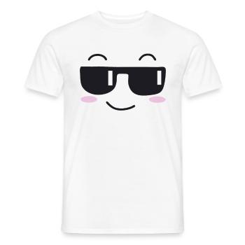 Sonnenbrille lachen Gesicht - Männer T-Shirt - Weiß - Vorne - AI Model Male 178 dark (178cm)