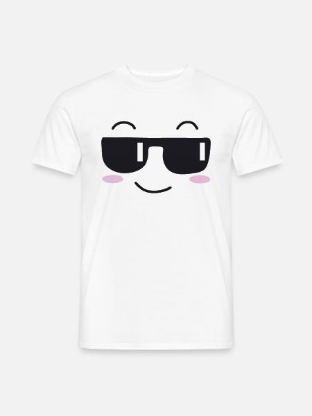 Sunglasses laugh face - Men's T-Shirt - white