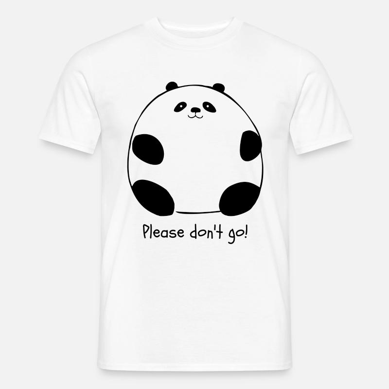 Bitte geh nicht – Dicker Panda - Männer T-Shirt - Weiß