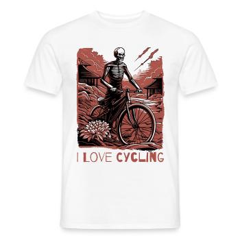 I love cycling - Men's T-Shirt - white - Front - AI Model Male 178 dark (178cm)
