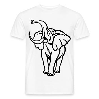 Afrika-Elefant I Bulle - Männer T-Shirt - Weiß - Vorne - AI Model Male 178 dark (178cm)