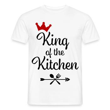 King of the Kitchen - Men's T-Shirt - white - Front - AI Model Male 178 dark (178cm)