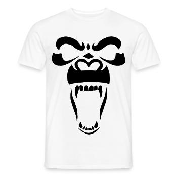 Schwarzer Gorilla - Männer T-Shirt - Weiß - Vorne - AI Model Male 178 dark (178cm)