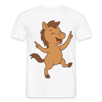Tanzendes Fohlen - Männer T-Shirt - Weiß - Vorne - AI Model Male 178 dark (178cm)