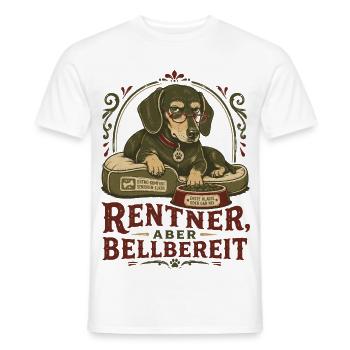 Pensioners but ready to bark - Men's T-Shirt - white - Front - AI Model Male 178 dark (178cm)