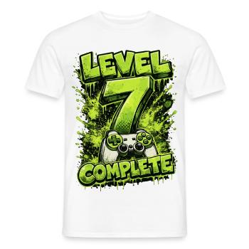 Maillot Gamer Complet Niveau 7 – Green Gaming - T-shirt homme - blanc - Devant - AI Model Male 178 dark (178cm)