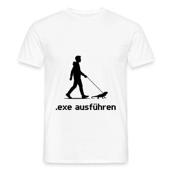 .exe ausführen ADMIN - Männer T-Shirt - Weiß - Vorne - AI Model Male 178 dark (178cm)