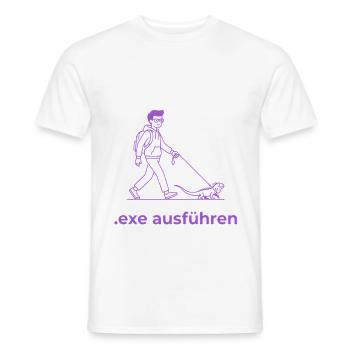 Admin Exe Ausführen lila - Männer T-Shirt - Weiß - Vorne - AI Model Male 178 dark (178cm)