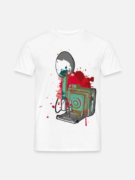 Color Splash Vintage-Kamera - Männer T-Shirt - Weiß