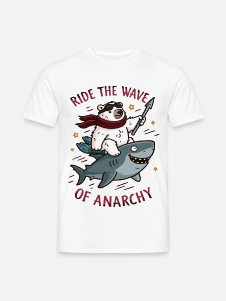 Ride the anarchy - Männer T-Shirt - Weiß