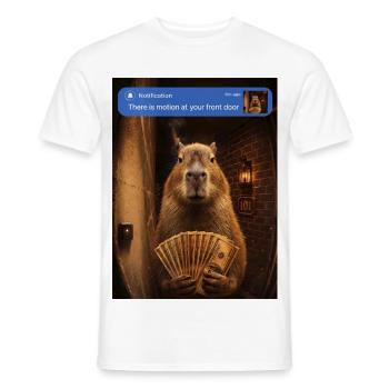 Capybara an deiner Haustür - Männer T-Shirt - Weiß - Vorne - AI Model Male 178 dark (178cm)