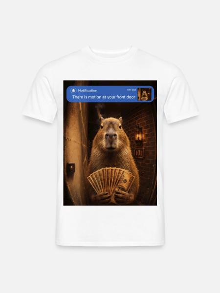 Capybara an deiner Haustür - Männer T-Shirt - Weiß