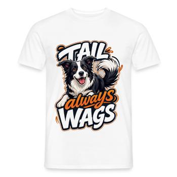 Border Collie - Männer T-Shirt - Weiß - Vorne - AI Model Male 178 dark (178cm)