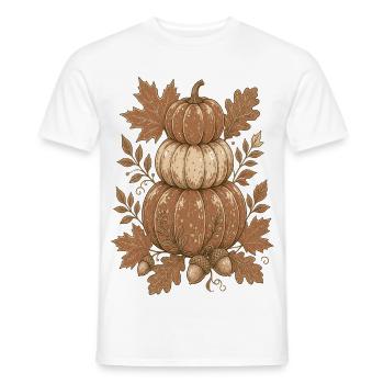 Herbstkürbis Pyramide - Männer T-Shirt - Weiß - Vorne - AI Model Male 178 dark (178cm)