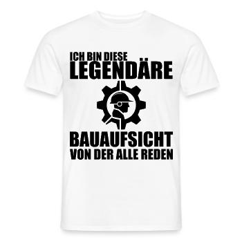 Bauleitung Baustelle Bauleiter Bauaufsicht - Männer T-Shirt - Weiß - Vorne - AI Model Male 178 dark (178cm)