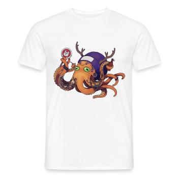 Rocktopus - Männer T-Shirt - Weiß - Vorne - AI Model Male 178 dark (178cm)