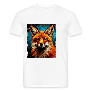 Fuchs Porträt - Männer T-Shirt - Weiß - Vorne - AI Model Male 178 dark (178cm)