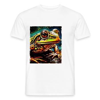 Frosch Porträt - Männer T-Shirt - Weiß - Vorne - AI Model Male 178 dark (178cm)