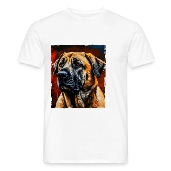 Kangal Hund Porträt - Männer T-Shirt - Weiß - Vorne - AI Model Male 178 dark (178cm)
