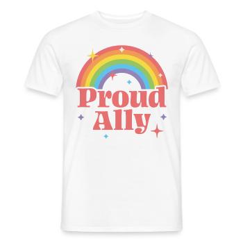 Proud Ally - Men's T-Shirt - white - Front - AI Model Male 178 dark (178cm)