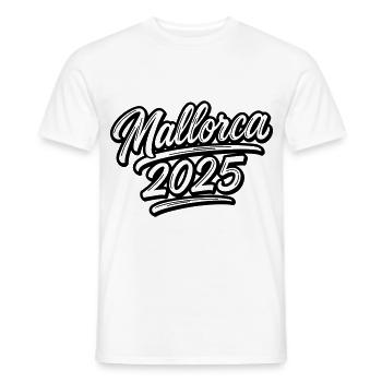 Mallorca 2025 - Männer T-Shirt - Weiß - Vorne - AI Model Male 178 dark (178cm)