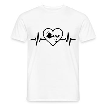 Gardening Plant Heart - Men's T-Shirt - white - Front - AI Model Male 178 dark (178cm)