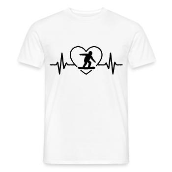 Snowboard Sport Snowboarder Herz - Männer T-Shirt - Weiß - Vorne - AI Model Male 178 dark (178cm)