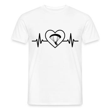 Paragliding Sport Pilot Heart - Men's T-Shirt - white - Front - AI Model Male 178 dark (178cm)