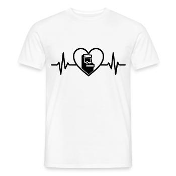 Herz Arcade Spielautomat Retro - Männer T-Shirt - Weiß - Vorne - AI Model Male 178 dark (178cm)