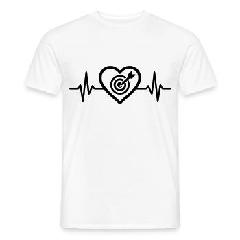 Herz Darts Zielscheibe - Männer T-Shirt - Weiß - Vorne - AI Model Male 178 dark (178cm)