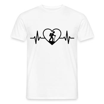Wandern Natur Outdoor Herz - Männer T-Shirt - Weiß - Vorne - AI Model Male 178 dark (178cm)