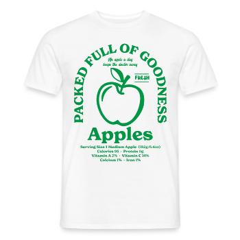 Apfel Ernährung - Männer T-Shirt - Weiß - Vorne - AI Model Male 178 dark (178cm)