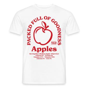 Apples Nutritional Red - Men's T-Shirt - white - Front - AI Model Male 178 dark (178cm)