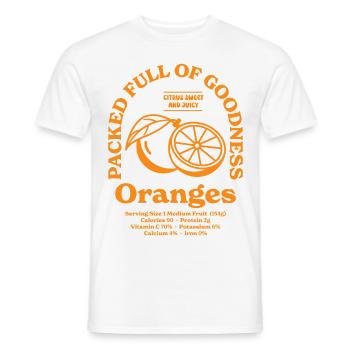 Orangen Ernährung - Männer T-Shirt - Weiß - Vorne - AI Model Male 178 dark (178cm)