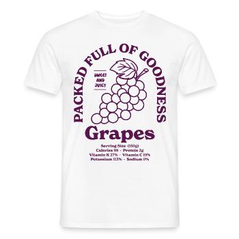 Grapes Nutritional - Men's T-Shirt - white - Front - AI Model Male 178 dark (178cm)