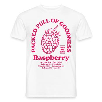 Raspberry Nutritional - Men's T-Shirt - white - Front - AI Model Male 178 dark (178cm)