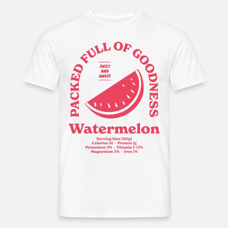 Wassermelonen-Ernährung - Männer T-Shirt - Weiß