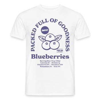 Heidelbeeren Ernährung - Männer T-Shirt - Weiß - Vorne - AI Model Male 178 dark (178cm)