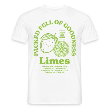 Limes Nutritionnel - T-shirt homme - blanc - Devant - AI Model Male 178 dark (178cm)