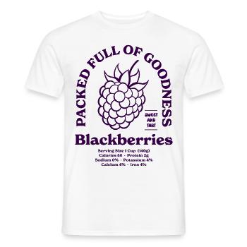Brombeeren Nährstoffe - Männer T-Shirt - Weiß - Vorne - AI Model Male 178 dark (178cm)