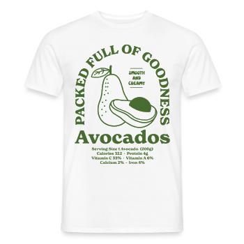 Avocado Nutritional - Men's T-Shirt - white - Front - AI Model Male 178 dark (178cm)