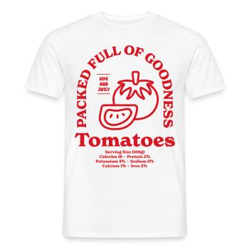 Tomatoes Nutritional - Men's T-Shirt - white - Front - AI Model Male 178 dark (178cm)