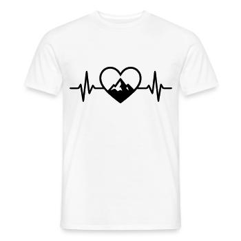 Berge Landschaft Natur Herz - Männer T-Shirt - Weiß - Vorne - AI Model Male 178 dark (178cm)