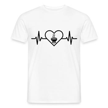 Herz Grill Barbecue Fleisch - Männer T-Shirt - Weiß - Vorne - AI Model Male 178 dark (178cm)