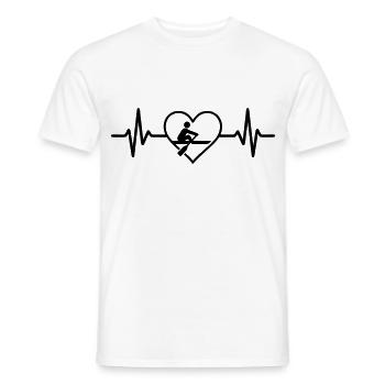 Rowing Rower Heart - Men's T-Shirt - white - Front - AI Model Male 178 dark (178cm)
