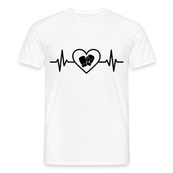 Boxen Boxhandschuhe Herz - Männer T-Shirt - Weiß - Vorne - AI Model Male 178 dark (178cm)